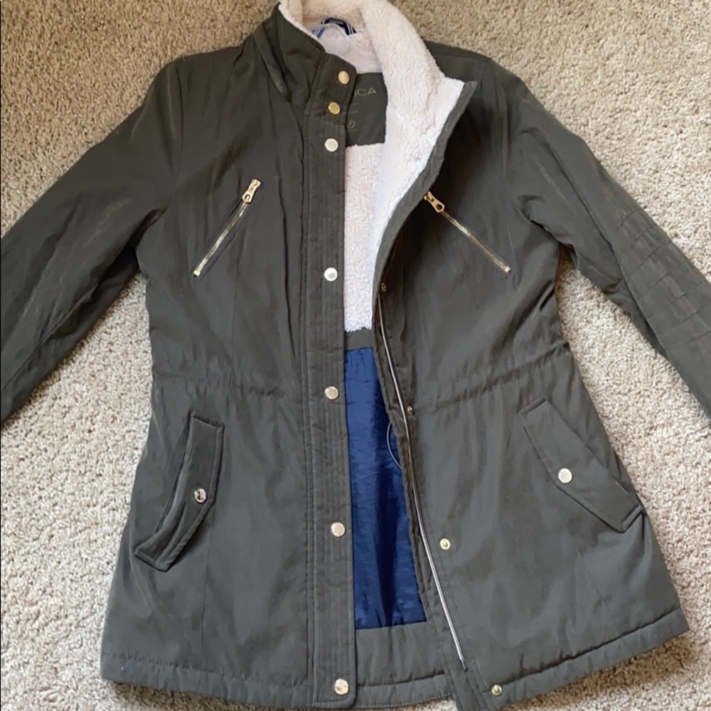 army green winter jacket